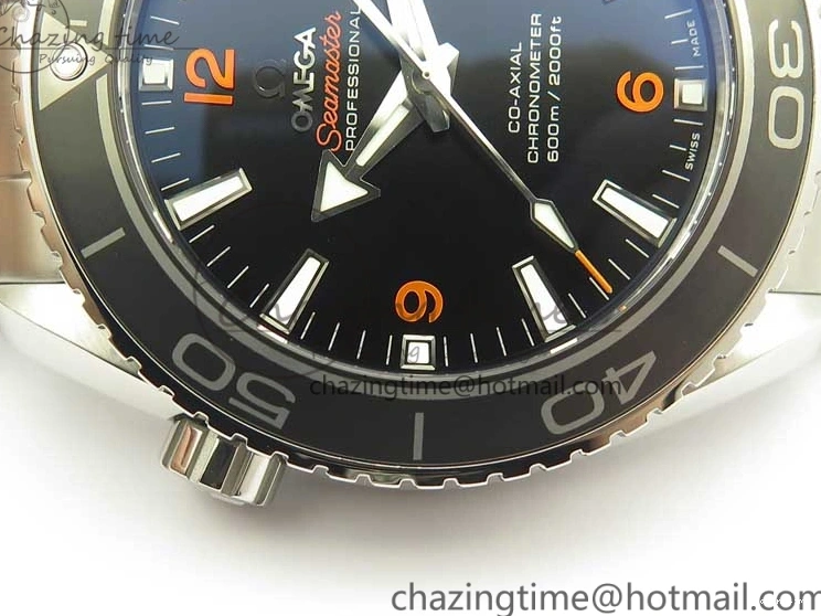 1218 Durable Planet Ocean Professional Ceramic Bezel 45.5mm 1:1 VSF Best Edition Orange Markers on SS Bracelet A8500 Super Clone 8052